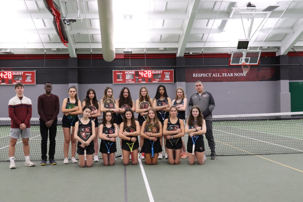 Girls at Kingswood Oxford in West Hartford participate in competitive sports, including tennis